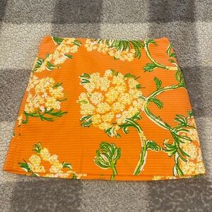 Barely worn Lilly Pulitzer orange yellow skirt size 2